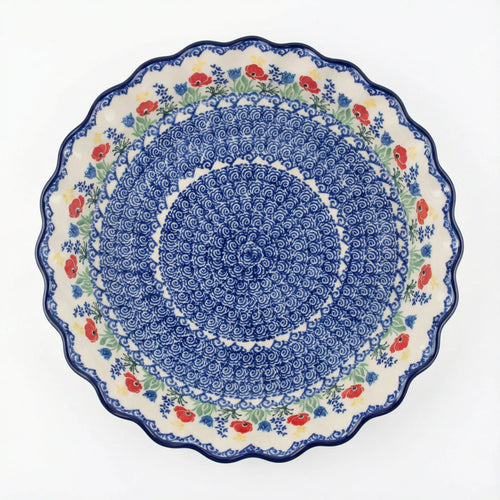 Polish Pottery Overhead Shot Memory Garden Pie Plate