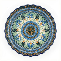 Polish Pottery Overhead Shot Lily of the Valley Pie Plate