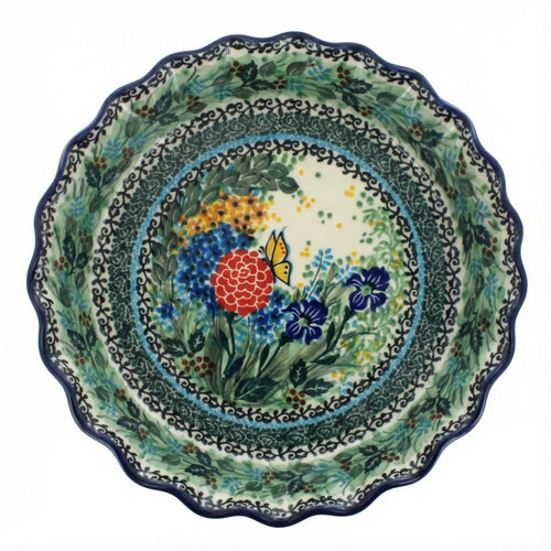 Polish Pottery Overhead Shot Teresa Pie Plate