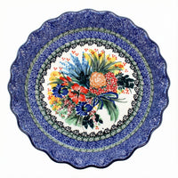 Polish Pottery Overhead Shot Summer Blooms Pie Plate