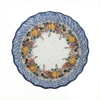 Polish Pottery Overhead Shot Harvest Bounty Pie Plate