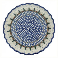 Polish Pottery Overhead Shot Rustic Pines Torte Plate
