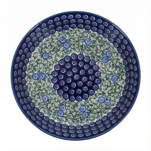Polish Pottery Overhead Shot Seaside Swirl Pie Plate
