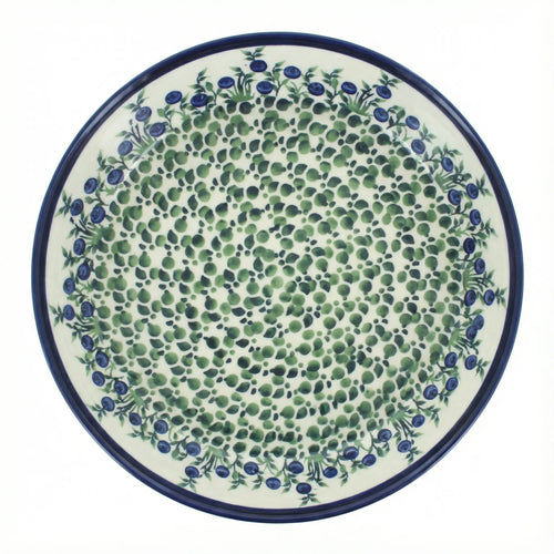 Polish Pottery Overhead Shot Porcelain Vine Pie Plate