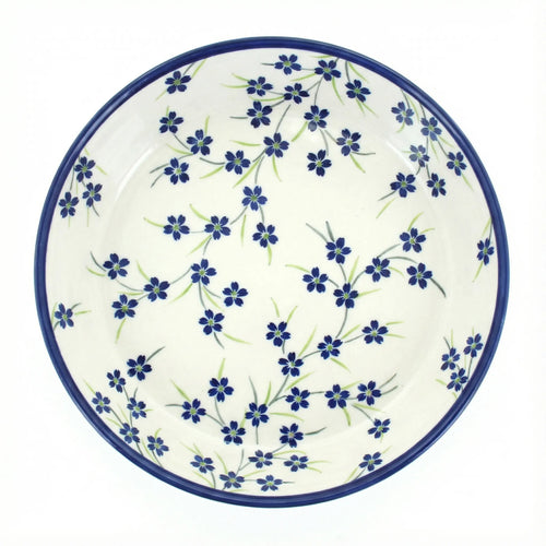 Polish Pottery Overhead Shot Willow Pie Plate