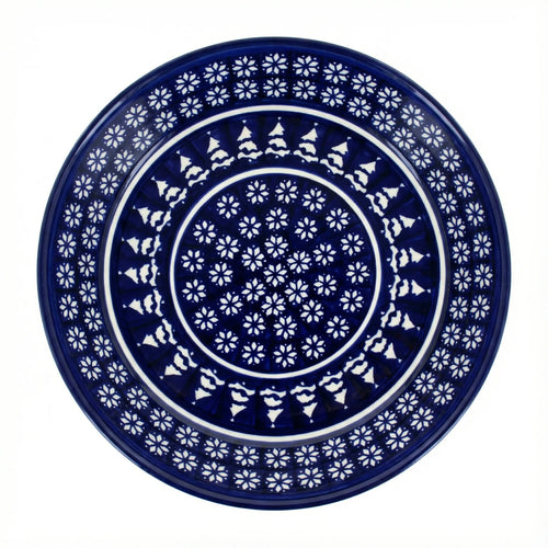 Polish Pottery Overhead Shot Winter Nights Pie Plate