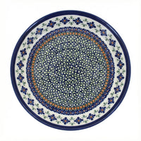 Polish Pottery Overhead Shot Mosaic Flower Pie Plate