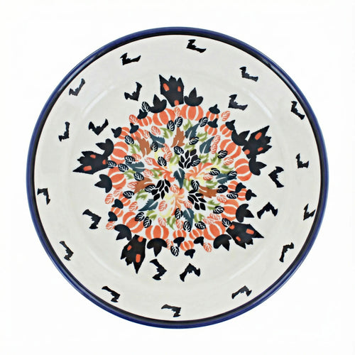 Polish Pottery Overhead Shot Haunted House Pie Plate