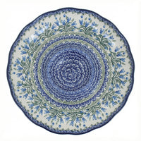 Polish Pottery Overhead Shot Tulip Bouquet Chip & Dip Plate