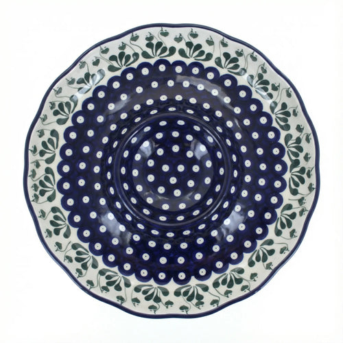 Polish Pottery Overhead Shot Alyce Chip & Dip Plate