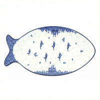Polish Pottery Overhead Shot Oceana Large Fish Platter