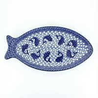 Polish Pottery Overhead Shot Mosaic Beach Medium Fish Platter