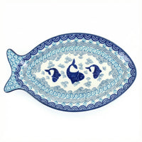 Polish Pottery Overhead Shot Summer Fun Small Fish Platter