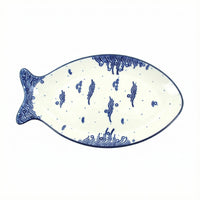 Polish Pottery Overhead Shot Oceana Small Fish Platter