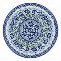 Polish Pottery Overhead Shot Hallsey Berry Bowl with Plate