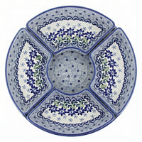 Polish Pottery Overhead Shot Hallsey Tray with 4 Plates