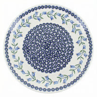 Polish Pottery Overhead Shot Tulip Pedestal Cake Plate