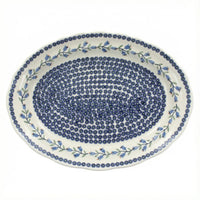 Polish Pottery Overhead Shot Tulip Large Oval Serving Platter