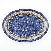 Polish Pottery Overhead Shot Garden Bouquet Large Oval Serving Platter