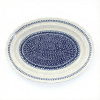 Polish Pottery Overhead Shot Victoria Large Oval Serving Platter