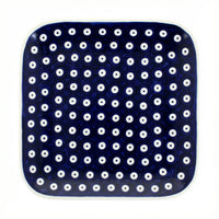Polish Pottery Overhead Shot Dots Square Lunch Plate