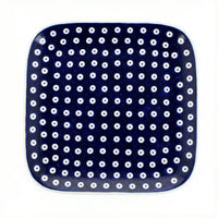 Polish Pottery Overhead Shot Dots Large Square Plate