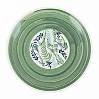 Polish Pottery Overhead Shot Floating Fern Lunch Plate