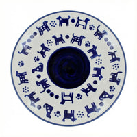 Polish Pottery Overhead Shot Puppy Paws Lunch Plate
