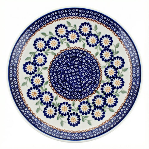 Polish Pottery Overhead Shot Peach Blossom Lunch Plate