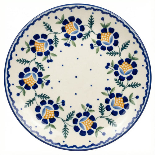 Polish Pottery Overhead Shot Sunflower Lunch Plate