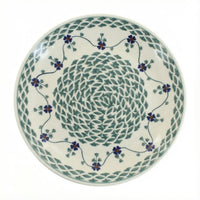 Polish Pottery Overhead Shot Sage Floral Lunch Plate