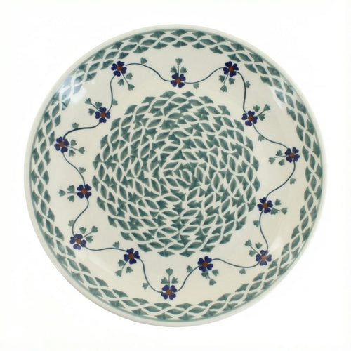 Polish Pottery Overhead Shot Sage Floral Lunch Plate