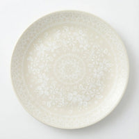 Polish Pottery Overhead Shot White Lace Lunch Plate
