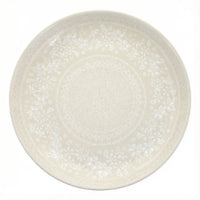 Polish Pottery Overhead Shot White Lace Large Dinner Plate