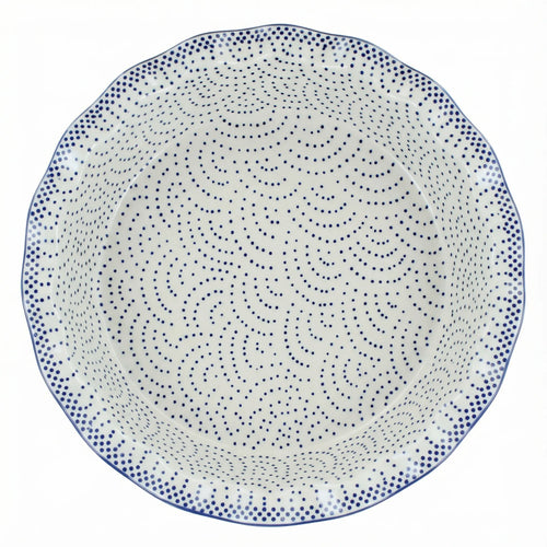 Polish Pottery Overhead Shot Small Dots Pie Plate