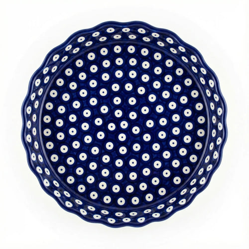 Polish Pottery Overhead Shot Dots Pie Plate