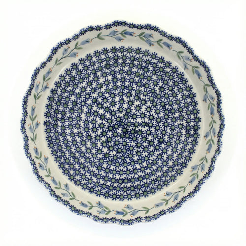 Polish Pottery Overhead Shot Tulip Pie Plate
