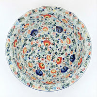 Polish Pottery Overhead Shot Desert Oasis Pie Plate