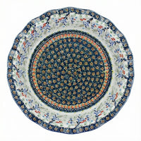 Polish Pottery Overhead Shot Periwinkle Pie Plate