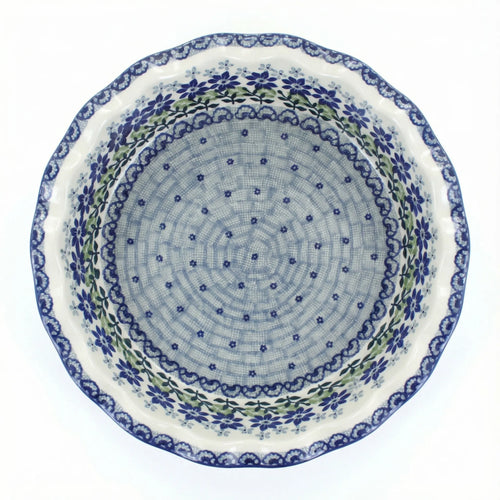 Polish Pottery Overhead Shot Hallsey Pie Plate