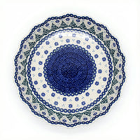 Polish Pottery Overhead Shot Festive Fir Pie Plate