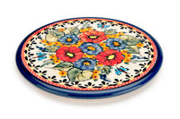 Floral Butterfly Trivet Polish Pottery