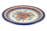 Floral Butterfly Dinner Plate Polish Pottery