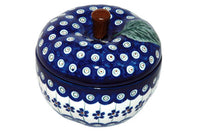 Flowering Peacock Apple Baker Polish Pottery
