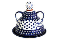 Flowering Peacock Cheese Lady Polish Pottery