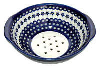 Flowering Peacock Colander Polish Pottery