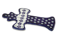 Flowering Peacock Cross Polish Pottery