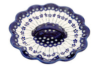Flowering Peacock Egg Plate Polish Pottery