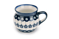 Flowering Peacock Small Bell Shaped Mug Polish Pottery