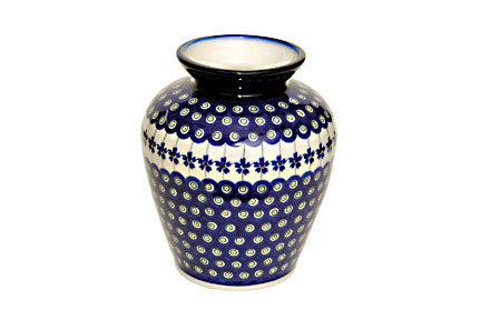 Flowering Peacock Medium Vase Polish Pottery